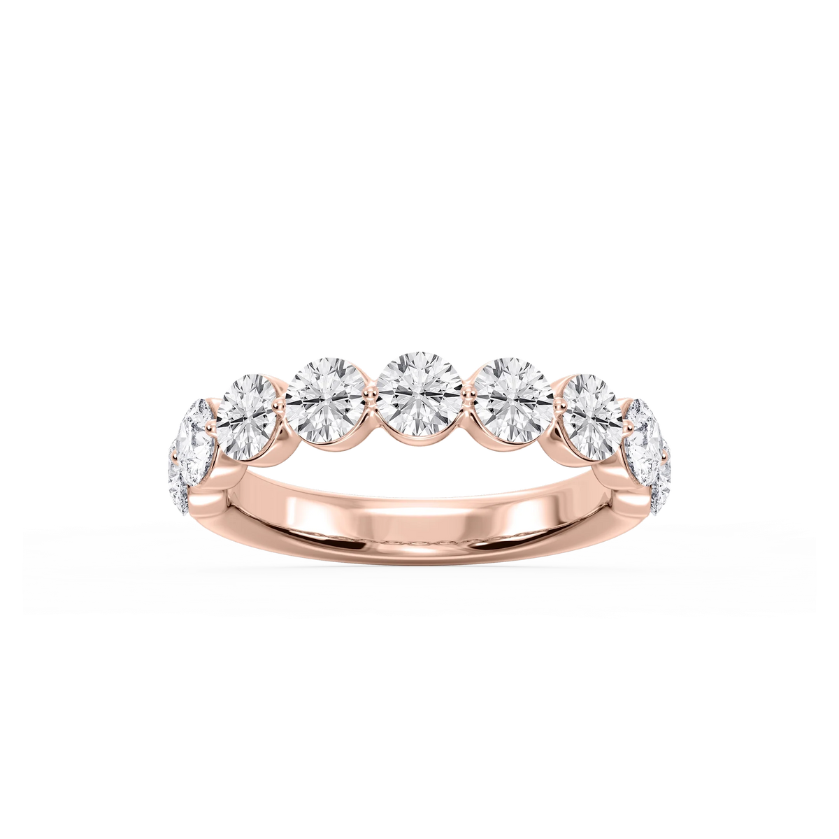 Aurora Round LGD Single Shared Prong Anniversary Band