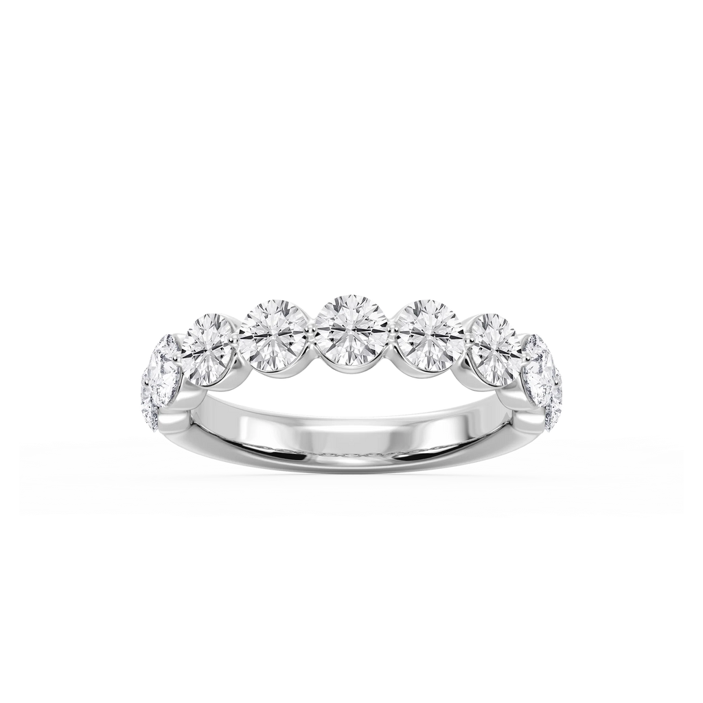 Aurora Round LGD Single Shared Prong Anniversary Band