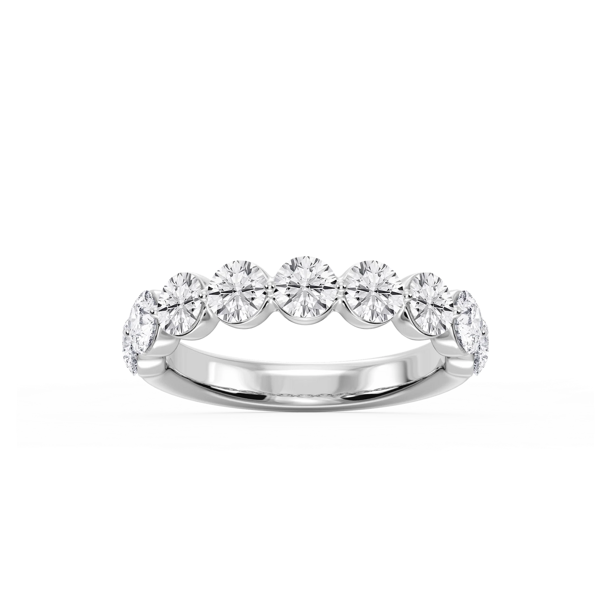 Aurora Round LGD Single Shared Prong Anniversary Band