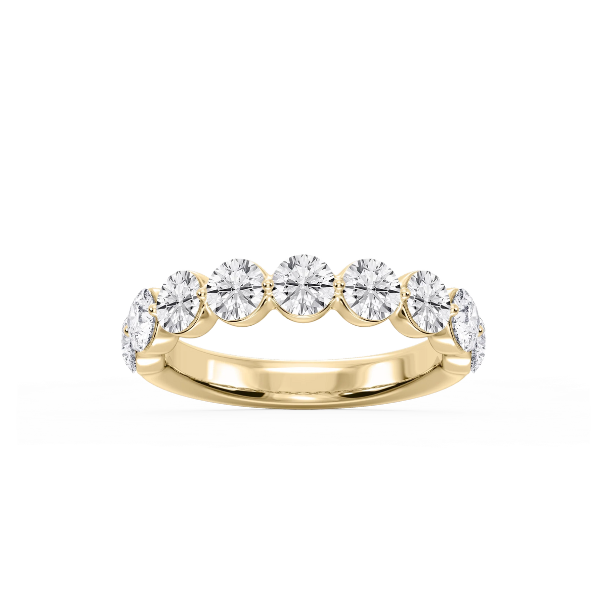 Aurora Round LGD Single Shared Prong Anniversary Band