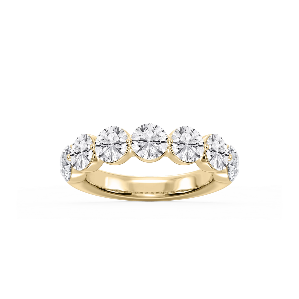 Aurora Round LGD Single Shared Prong Anniversary Band