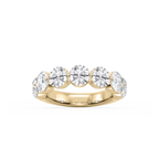 Aurora Round LGD Single Shared Prong Anniversary Band