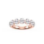 Aurora Round LGD Single Shared Prong Anniversary Band