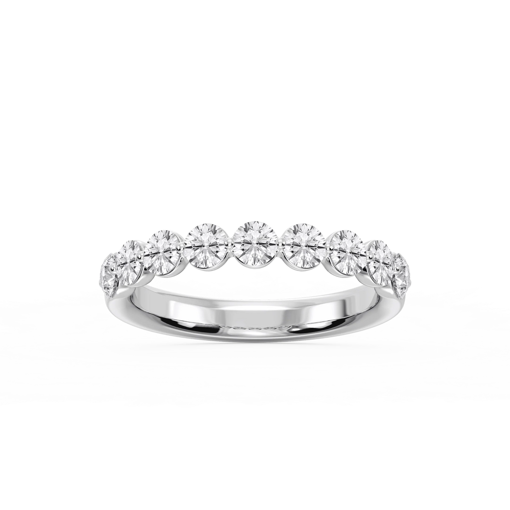 Aurora Round LGD Single Shared Prong Anniversary Band