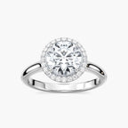 Ava LGD Stackable Halo Engagement Ring - 14K White Gold