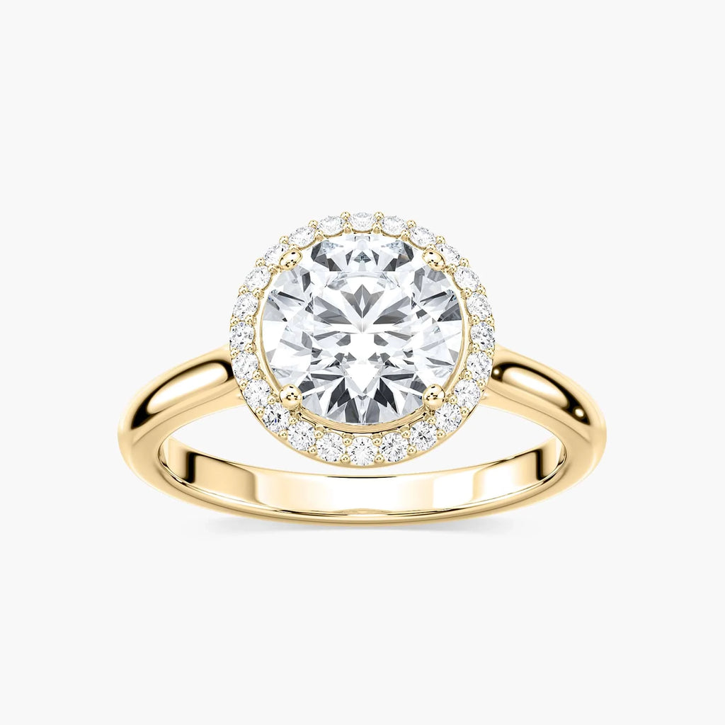 Ava LGD Stackable Halo Engagement Ring - 18K Yellow Gold