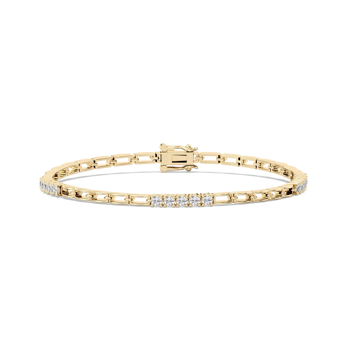 1 ctw Round LGD Bar Link Bracelet  - 7 Inches