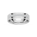 Henry 1/3 ctw Round LGD Flat Channel Wedding Band - 14K White Gold