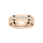 Henry 1/3 ctw Round LGD Flat Channel Wedding Band - 14K Rose Gold