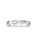 Sadie 1/4 ctw Round LGD Twist Wedding Band - 14K White Gold
