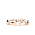 Sadie 1/4 ctw Round LGD Twist Wedding Band - 18K Rose Gold