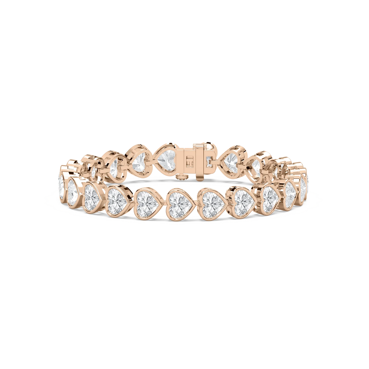 23 ctw Heart LGD East West Bezel Set Tennis Bracelet  - 7 Inches - Signature Collection
