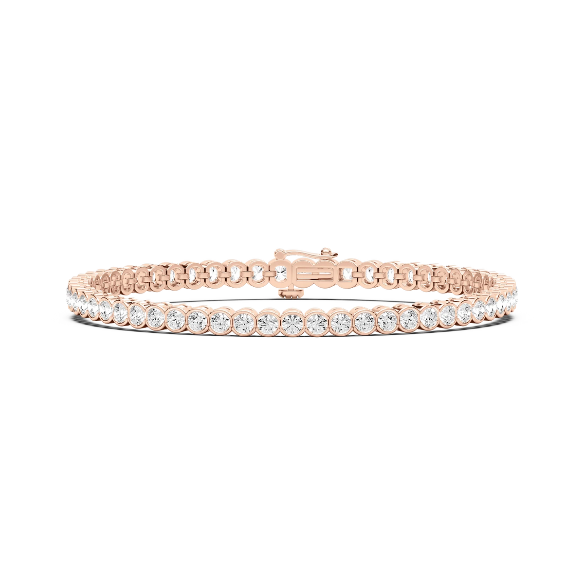 5 ¹⁄₈ ctw Round LGD Bezel Set Tennis Bracelet  - 7 Inches