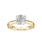 Rani Round LGD Lasso Rope Solitaire Engagement Ring - 14K Yellow Gold