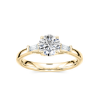 Carma LGD Tapered Baguette Sides Three Stone Engagement Ring