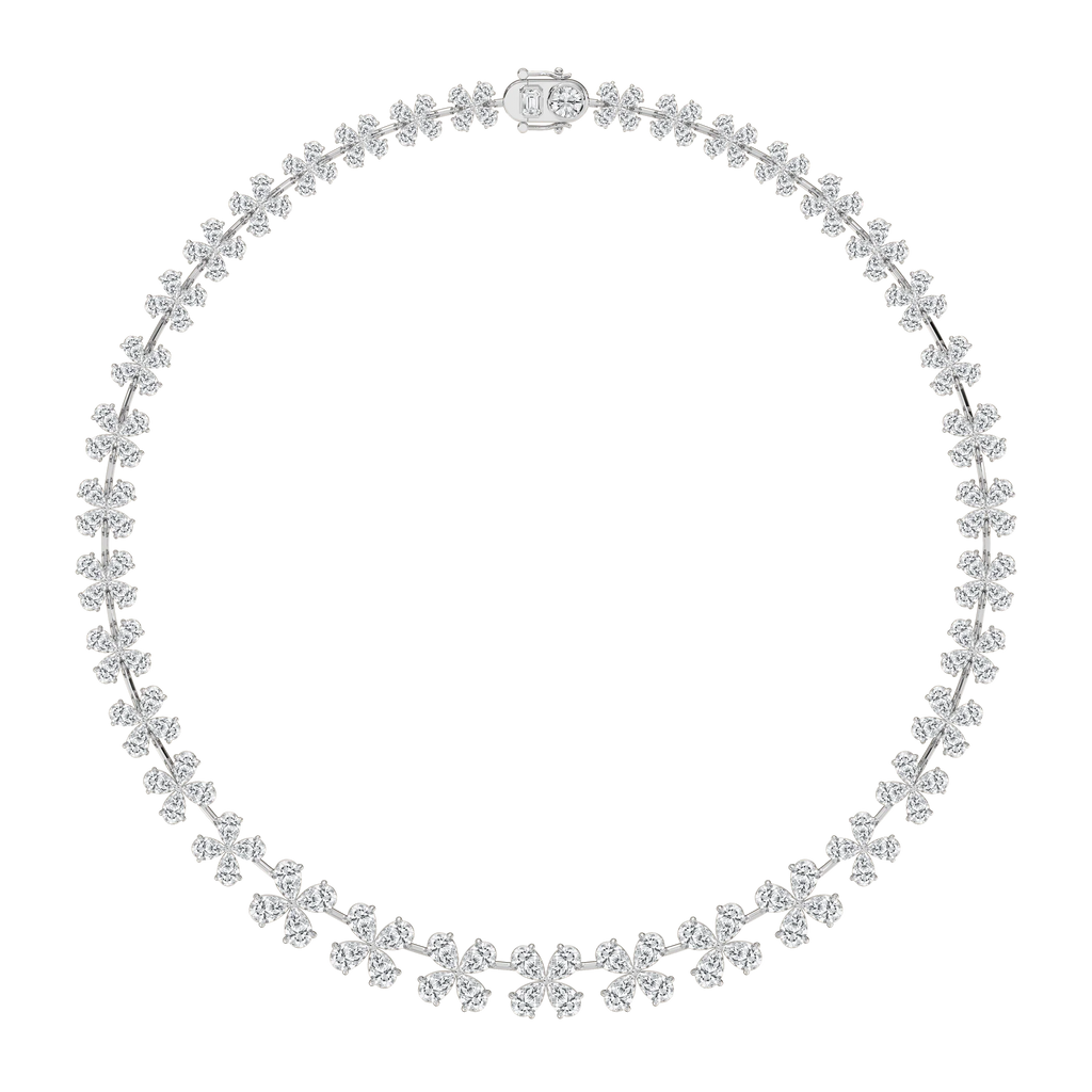 40 ⅓ ctw Pear LGD Cascading Collar Necklace - 18 Inches - Signature Collection