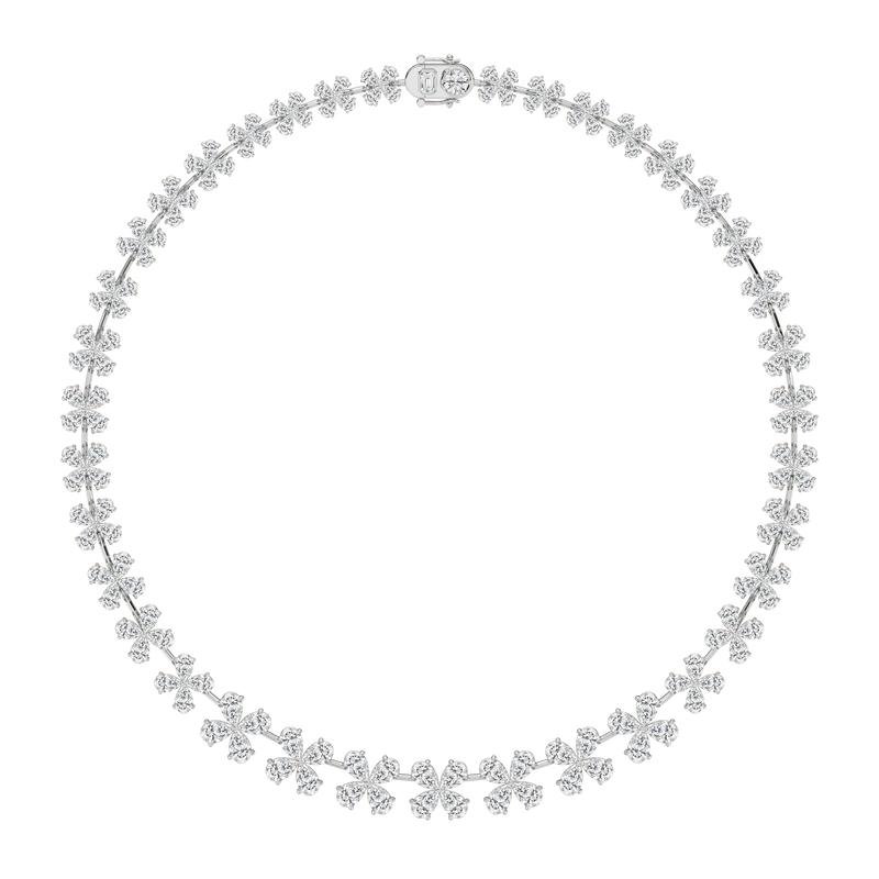 40 ⅓ ctw Pear LGD Cascading Collar Necklace - 18 Inches - Signature Collection