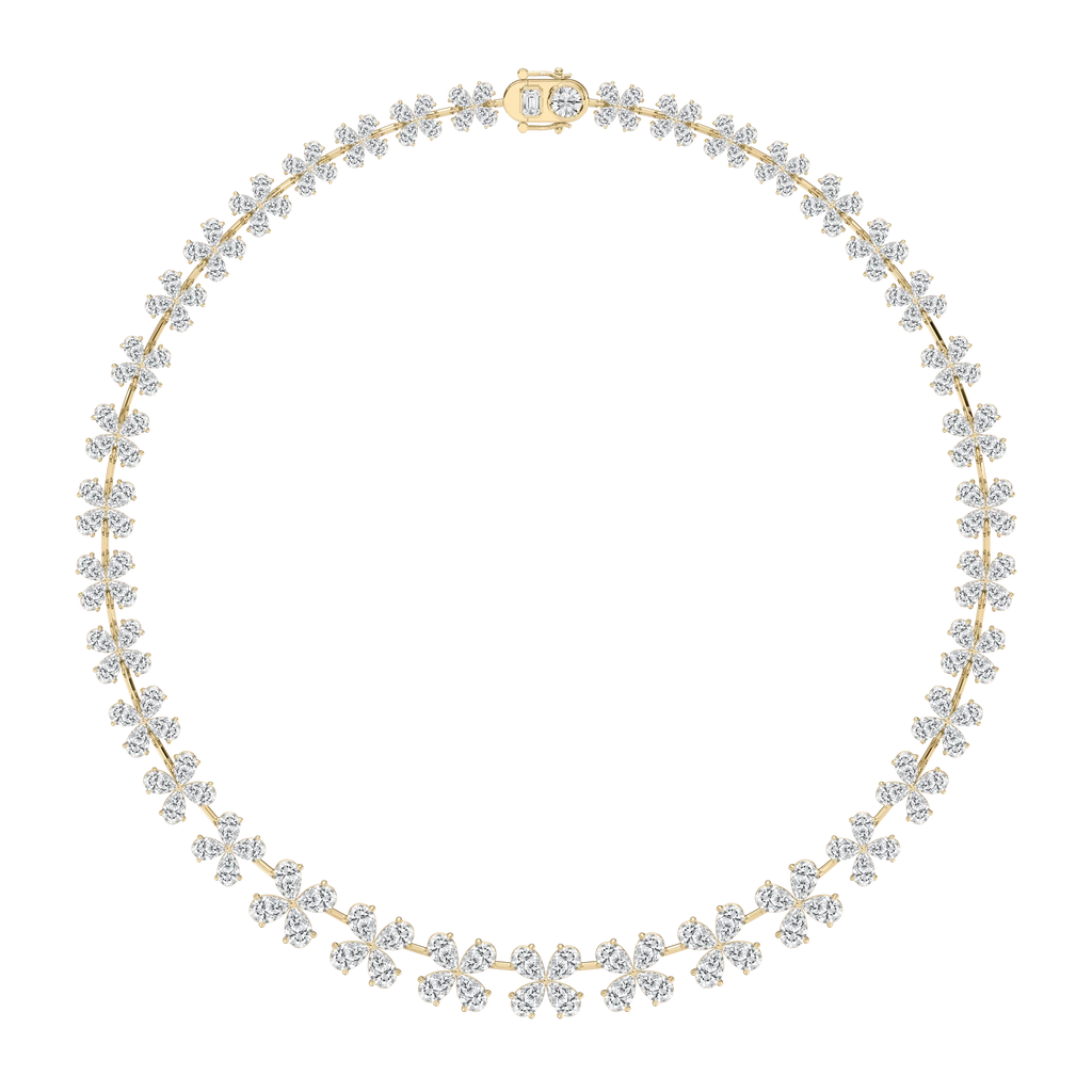 40 ⅓ ctw Pear LGD Cascading Collar Necklace - 18 Inches - Signature Collection