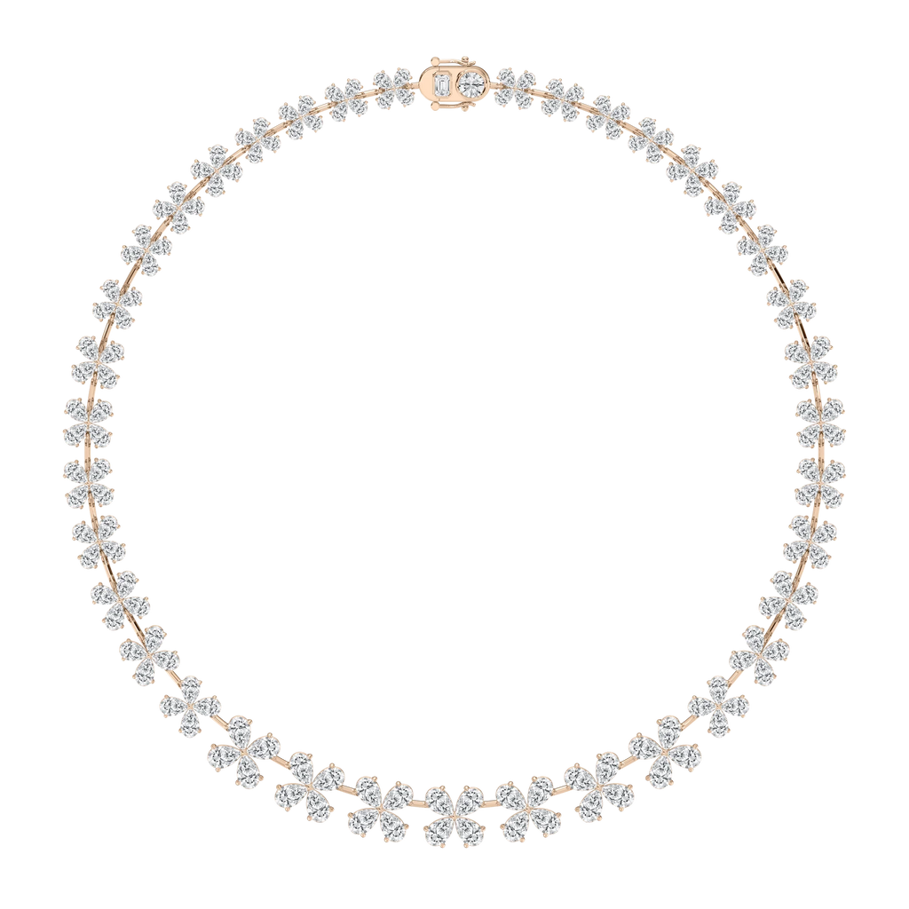 40 ⅓ ctw Pear LGD Cascading Collar Necklace - 18 Inches - Signature Collection