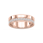 Patricia 7/8 ctw Round LGD Wide Pave Eternity Band - 14K White Gold