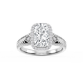 Cecilia Old Mine Cushion LGD Milgrain Halo Engagement Ring