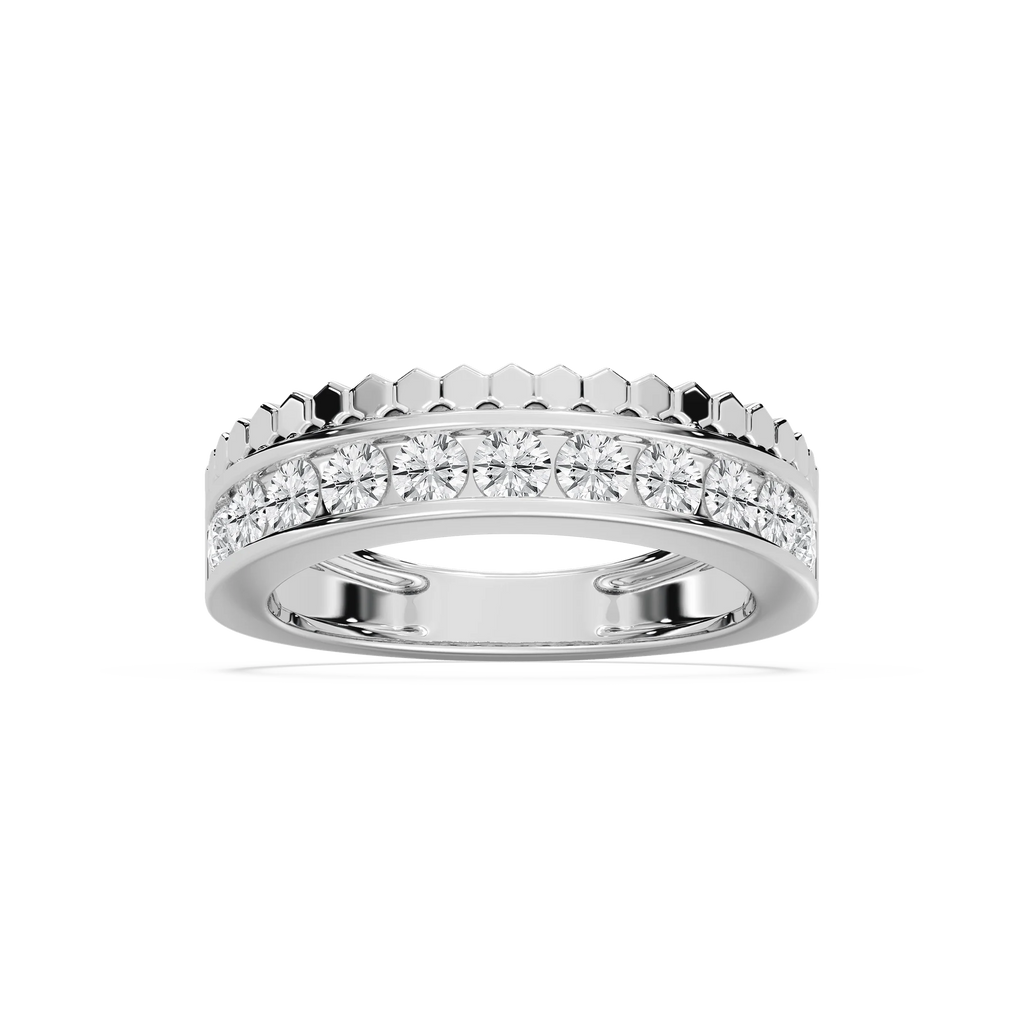 Saylor 1 ctw Round LGD Channel Anniversary Band - 14K White Gold