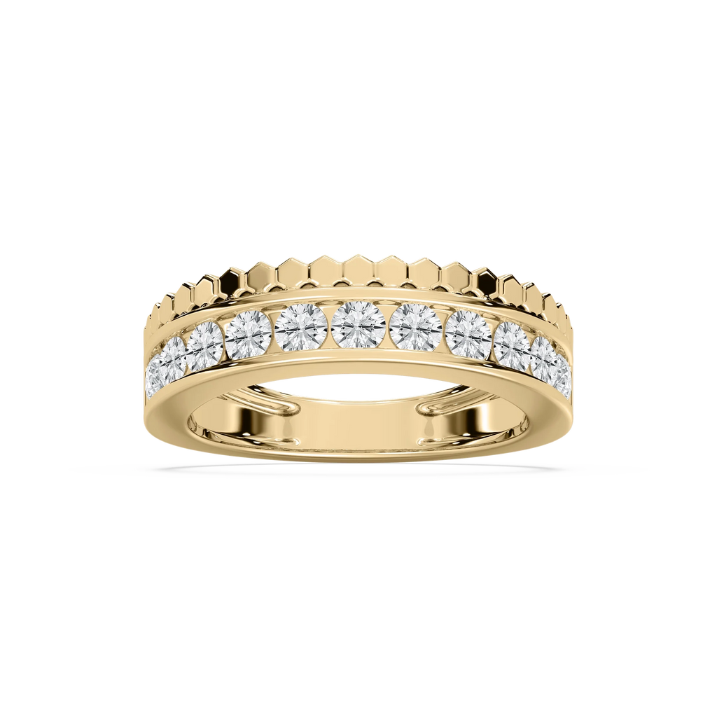 Saylor 1 ctw Round LGD Channel Anniversary Band - 14K Yellow Gold