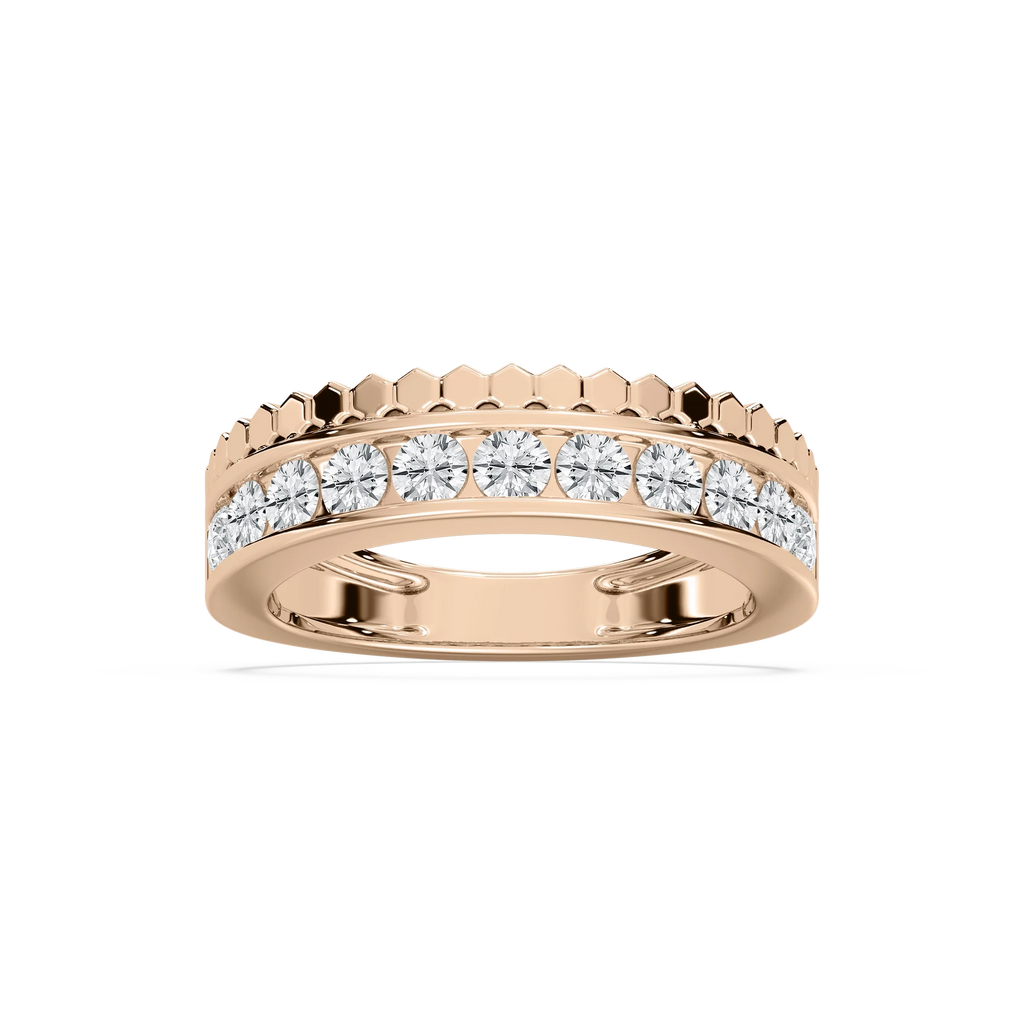 Saylor 1 ctw Round LGD Channel Anniversary Band - 14K Rose Gold