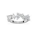 Hattie 1 ½ ctw Multi-Shape LGD Staggered Anniversary Band - 14K White Gold / F-VS2