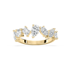 Hattie 1 ½ ctw Multi-Shape LGD Staggered Anniversary Band - 14K Yellow Gold / DE-VS1