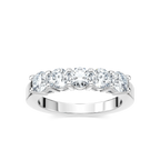 Christine 1 ¼ ctw Round LGD Five Stone Shared Prong Anniversary Band - Platinum