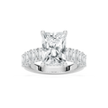 Claire 7 ³⁄₄ ctw Radiant LGD Hidden Halo Engagement Ring - 14K White Gold / F-VS2