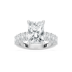 Claire 7 ³⁄₄ ctw Radiant LGD Hidden Halo Engagement Ring - 14K White Gold / F-VS2