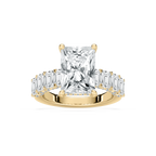 Claire 7 ³⁄₄ ctw Radiant LGD Hidden Halo Engagement Ring - 14K Yellow Gold / F-VS2