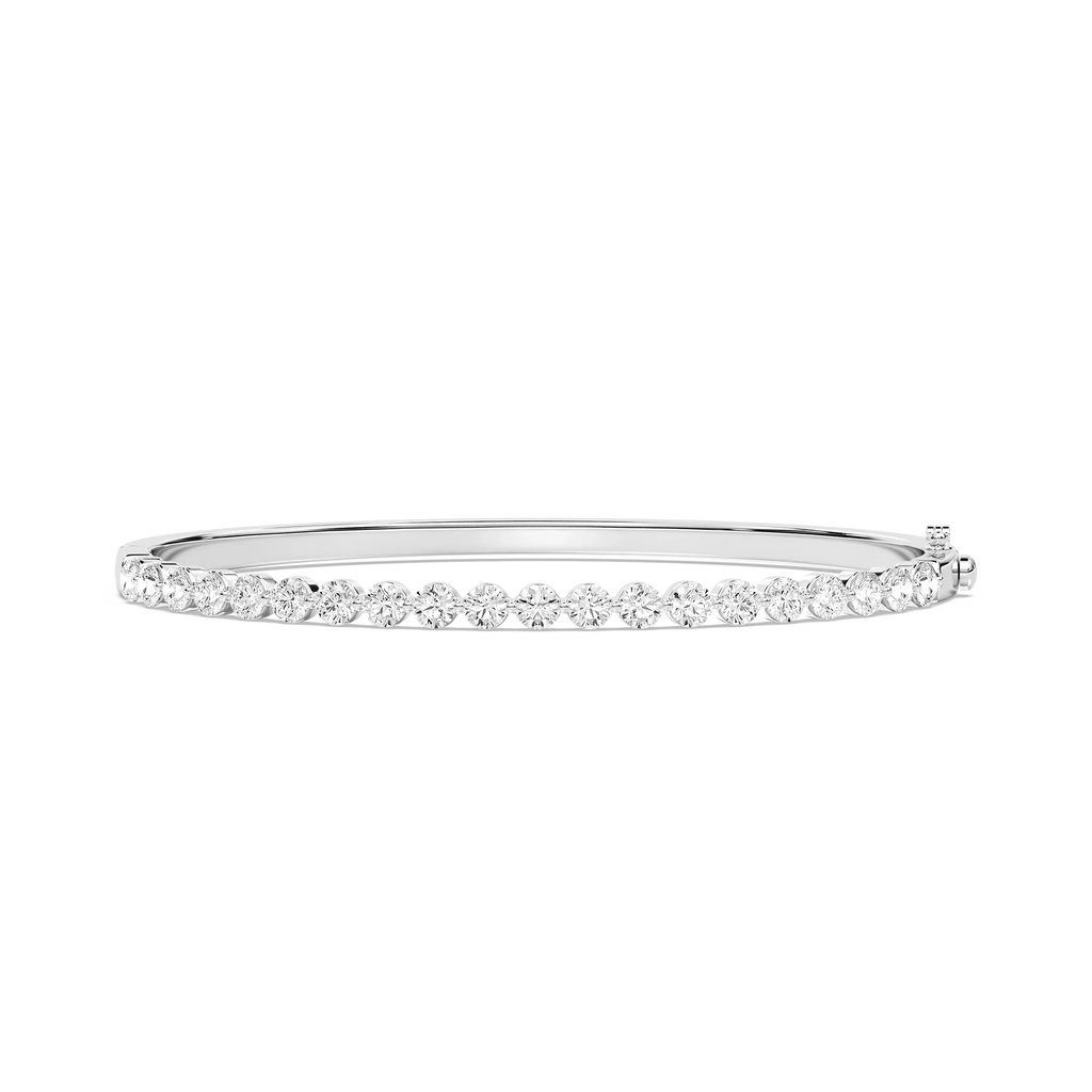 2 ⁷⁄₈ ctw Round LGD Single Shared Prong Bangle Bracelet - 7.5 Inches