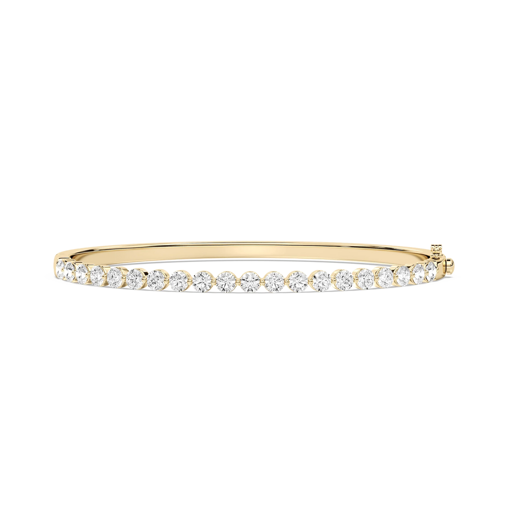 2 ⁷⁄₈ ctw Round LGD Single Shared Prong Bangle Bracelet - 7.5 Inches