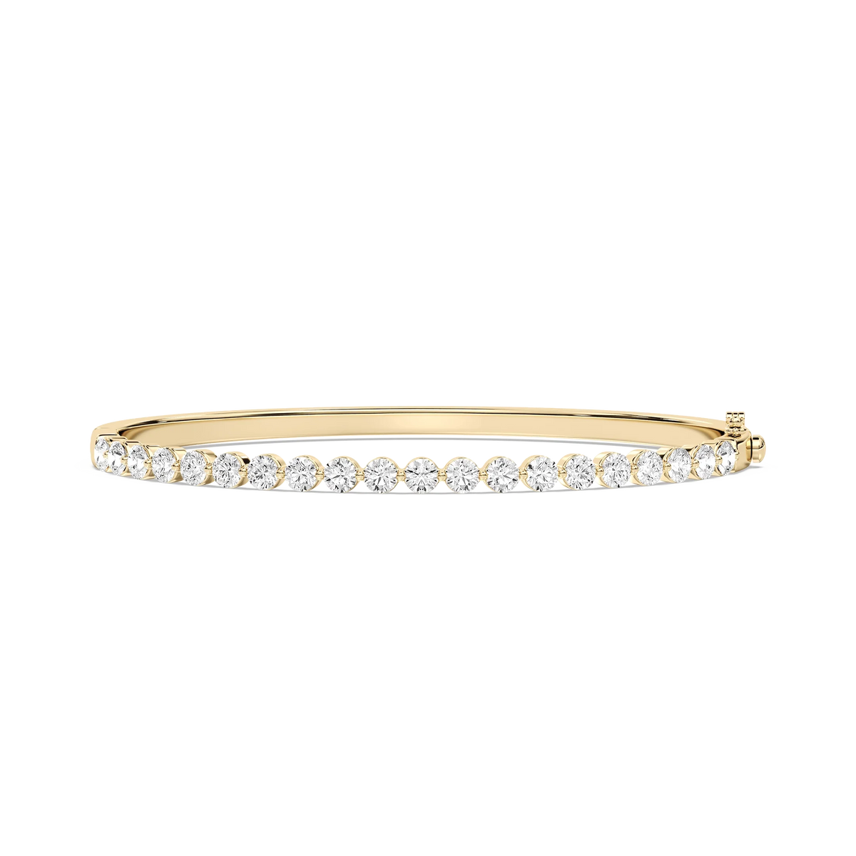 2 ⁷⁄₈ ctw Round LGD Single Shared Prong Bangle Bracelet - 7.5 Inches