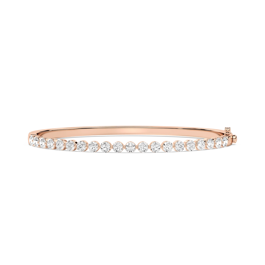 2 ⁷⁄₈ ctw Round LGD Single Shared Prong Bangle Bracelet - 7.5 Inches