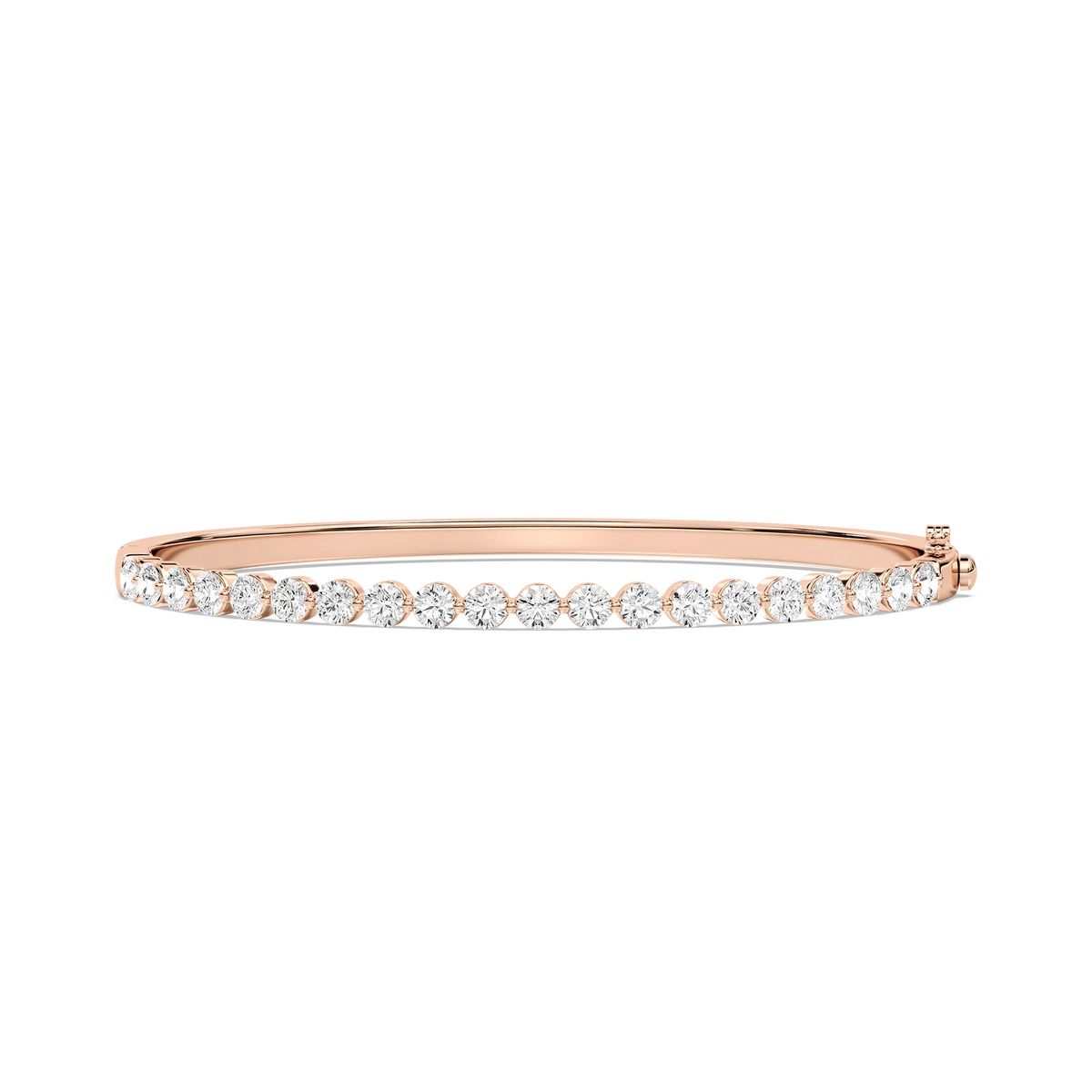 2 ⁷⁄₈ ctw Round LGD Single Shared Prong Bangle Bracelet - 7.5 Inches