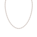 21 ctw Emerald and Round LGD Classic Tennis Necklace - 18 Inches - Signature Collection