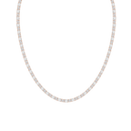 21 ctw Emerald and Round LGD Classic Tennis Necklace - 18 Inches - Signature Collection