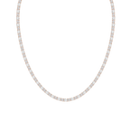 21 ctw Emerald and Round LGD Classic Tennis Necklace - 18 Inches - Signature Collection