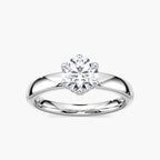 Neoma Round LGD Six Prong Solitaire Engagement Ring - 14K White Gold