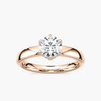 Neoma Round LGD Six Prong Solitaire Engagement Ring - 14K Rose Gold
