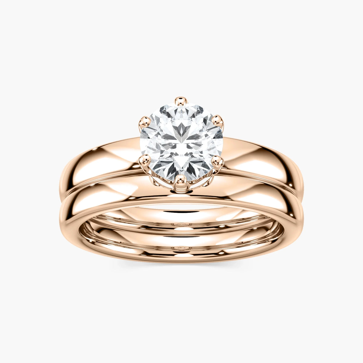 Neoma LGD Six Prong Solitaire Wedding Set