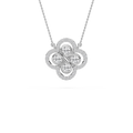 1 ½ ctw Round LGD Clover Pendant - 18 Inches