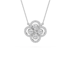 1 ½ ctw Round LGD Clover Pendant - 18 Inches