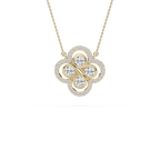 1 ½ ctw Round LGD Clover Pendant - 18 Inches