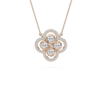 1 ½ ctw Round LGD Clover Pendant - 18 Inches