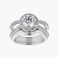 Coco LGD Halo Split Shank Wedding Set